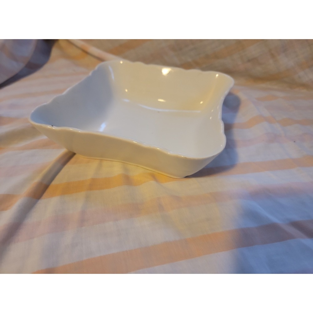 Vintage Schirnding Bavaria Porcelain Scalloped Bowl – White Germany Dish